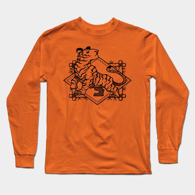 Lunar New Year - Tiger Long Sleeve T-Shirt by Ibukai